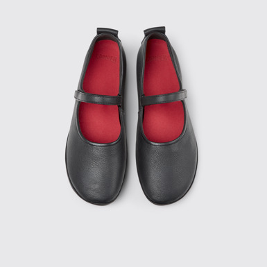 Right Nina Zapatos de piel negra para mujer.