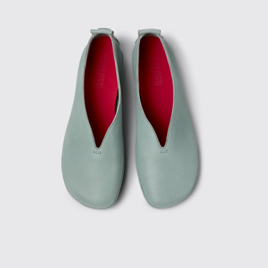 Right Ballerinas verdes de piel para mujer.