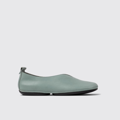 Right Ballerinas verdes de piel para mujer.